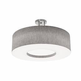 24-in 42W Montclair Semi Flush Mount, 120V-277V, CCT Select, Gray