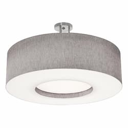 30-in 60W Montclair Semi Flush Mount, 120V-277V, CCT Select, Gray