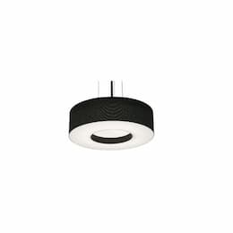 12-in 18W Montclair Pendant Light, 120V-277V, CCT Select, Black/Black