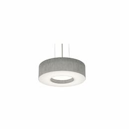 12-in 18W Montclair Pendant Light, 120V-277V, CCT Select, Gray/Black