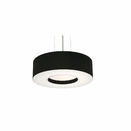 15-in 30W Montclair Pendant Light, 120V-277V, CCT Select, Black/Black