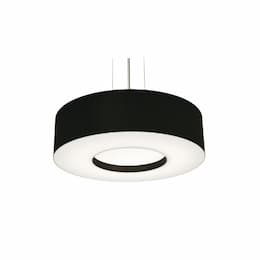 19-in 42W Montclair Pendant Light, 120V-277V, CCT Select, Black/Black