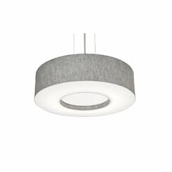 19-in 42W Montclair Pendant Light, 120V-277V, CCT Select, Gray/Black