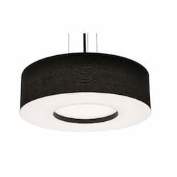 24-in 42W Montclair Pendant Light, 120V-277V, CCT Select, Black/Nickel