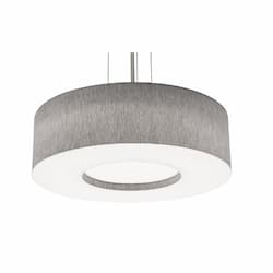 24-in 42W Montclair Pendant Light, 120V-277V, CCT Select, Gray/Nickel