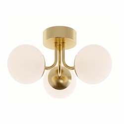 15-in 18W Metropolitan Semi Flush Mount, 1325 lm, 120V, 3000K, Brass