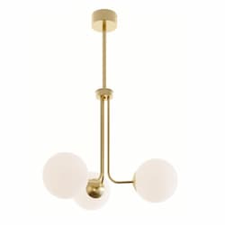 27-in 30W Metropolitan Pendant, 3-Light, 2200 lm, 120V, 3000K, Brass