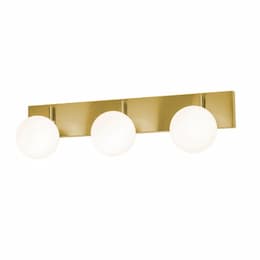 30-in 24W Metropolitan Vanity, 3-Light, 1700 lm, 120V, 3000K, Brass