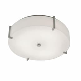 42W LED Delaney Flush Mount, 120V-277V, Selectable CCT, Satin Nickel