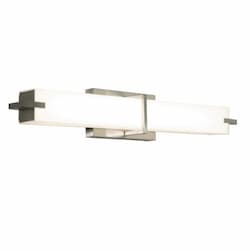 25W LED Miller Vanity Light, 120V, Selectable CCT, Satin Nickel