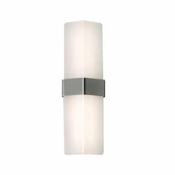 14W LED Naples Wall Sconce, 1000 lm, 120V-277V, Selectable CCT, Nickel