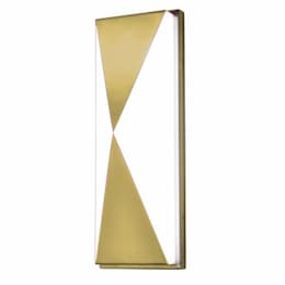 15.5W LED Novara Wall Sconce, 1200 lm, 120V, 3000K, Satin Brass