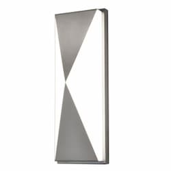 15.5W LED Novara Wall Sconce, 1200 lm, 120V, 3000K, Satin Nickel