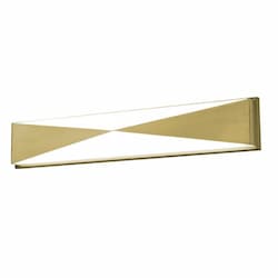 31W LED Novara Vanity Light, 2400 lm, 120V, 3000K, Satin Brass