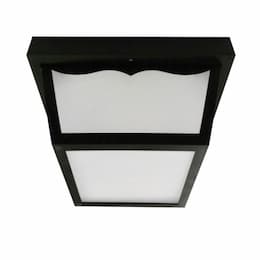 10.5W LED Olden Outdoor Flush Mount, 700 lm, 120V, 5000K, Black