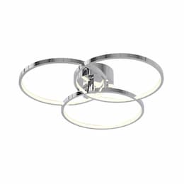 20-in 33W Orion Semi Flush Mount, 1125 lm, 120V, 3000K, Chrome