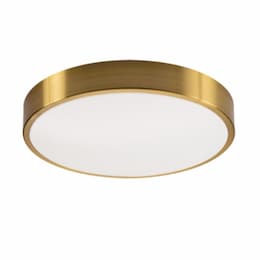 33W LED Octavia Flush Mount, 2500 lm, 120V, Selectable CCT, Brass