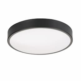 46W LED Octavia Flush Mount w/ Backup, 120V, Selectable CCT, Black