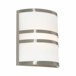 11-in 60W Plaza Wall Sconce, 2-Light, E26, 120V, Brushed Nickel