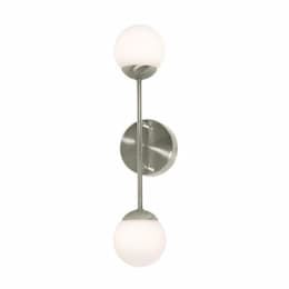 18-in 13W Pearl Wall Sconce, 945 lm, 120V, 3000K, Nickel