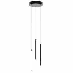 12-in 13W Rosemont Pendant, 3-Light, 800 lm, 120V, 3000K, Black