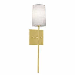 40W Rose Wall Sconce, 1-Light, E12, 120V, Brass