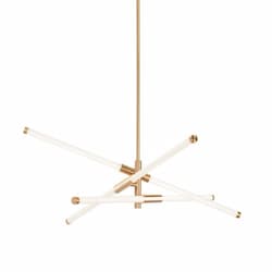 30-in 36W Rusnak Pendant Light, 2825 lm, 120V, 3000K, Brass