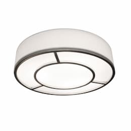 42W LED Reeves Flush Mount, 3200 lm, 120V-277V, Selectable CCT, Nickel