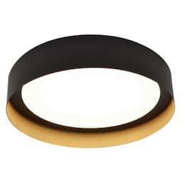 35W LED Reveal Flush Mount, 2600 lm, 120V-277V, 3000K, Black/Gold