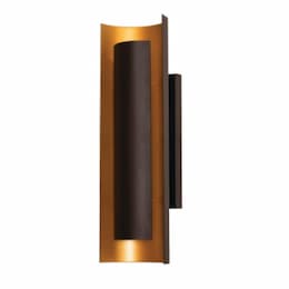 15.5W LED Reveal Wall Sconce, 1200 lm, 120V, 3000K, Black/Gold