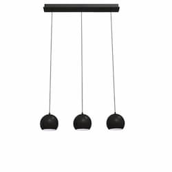 60W LED Roxy Pendant Light, Linear, 3-Light, E26, 120V, Black