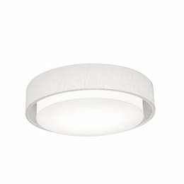 23-in 25W Sanibel Flush Mount, 3-Light, E26, 120V, Linen White