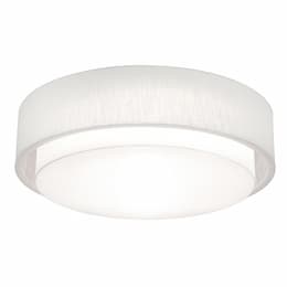 32-in 60W Sanibel Flush Mount w/ Sensor, 120V-277V, CCT Select, L.WHT