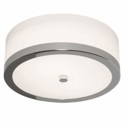 17W LED Salerno Flush Mount, 120V-277V, Selectable CCT, Chrome