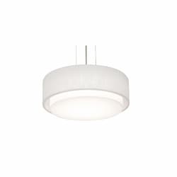 16-in 18W Sanibel Pendant Light, 120V-277V, CCT Select, Black/L. White