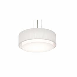 16-in 18W Sanibel Pendant Light, 120V-277V, CCT Select, Black/L. White