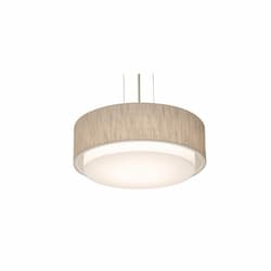 16-in 25W Sanibel Pendant Light, 2-Light, E26, 120V, Black/Jute