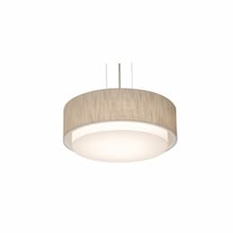 16-in 25W Sanibel Pendant Light, 2-Light, E26, 120V, Nickel/Jute