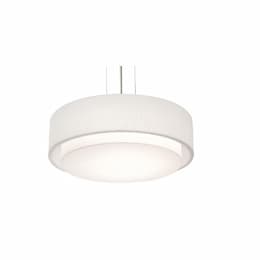 18-in 30W Sanibel Pendant Light, 120V-277V, CCT Select, Black/L. White