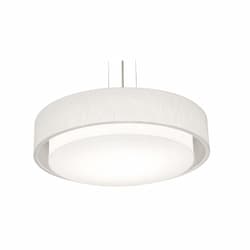 23-in 42W Sanibel Pendant Light, 120V-277V, CCT Select, Black/L. White