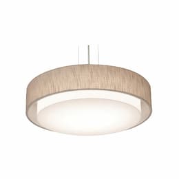 23-in 25W Sanibel Pendant Light, 3-Light, E26, 120V, Nickel/Jute