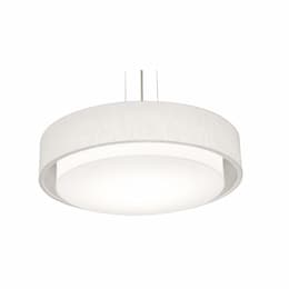 23-in 25W Sanibel Pendant Light, 3-Light, E26, 120V, Nickel/L. White