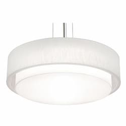 32-in 60W Sanibel Pendant Light, 120V-277V, CCT Select, Black/L. White