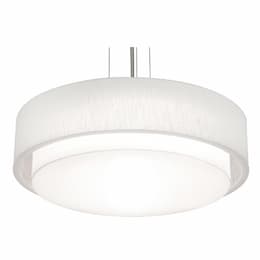 32-in 25W Sanibel Pendant Light, 4-Light, E26, 120V, Black/Linen White