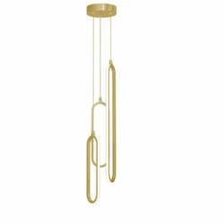 24-in 24W Sienna Pendant Light, 3-Light, 120V, CCT Select, Gold