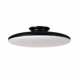 28W LED Skye Semi Flush Mount, 2200 lm, 120V, Selectable CCT, Black