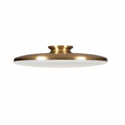 35W LED Skye Semi Flush Mount, 2900 lm, 120V, Selectable CCT, Brass