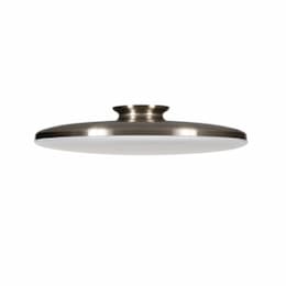 35W LED Skye Semi Flush Mount, 2900 lm, 120V, Selectable CCT, Nickel