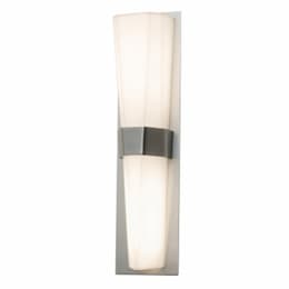 17W LED Sorrento Wall Sconce, 120V-277V, Selectable CCT, Nickel