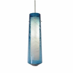 10W LED Spun Pendant Light, 1-Light, 120V-277V, 3000K, Steel Blue